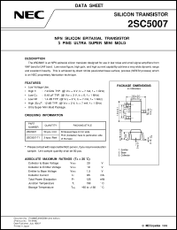 datasheet for 2SC5007-T1/-T2 by NEC Electronics Inc.