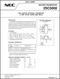 datasheet for 2SC5008-T1/-T2 by NEC Electronics Inc.