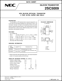 datasheet for 2SC5009-T1/-T2 by NEC Electronics Inc.