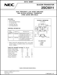 datasheet for 2SC5011-T1/-T2 by NEC Electronics Inc.