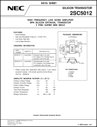 datasheet for 2SC5012-T1/-T2 by NEC Electronics Inc.