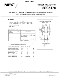 datasheet for 2SC5178R by NEC Electronics Inc.