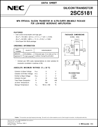 datasheet for 2SC5181 by NEC Electronics Inc.