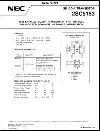 datasheet for 2SC5183R by NEC Electronics Inc.