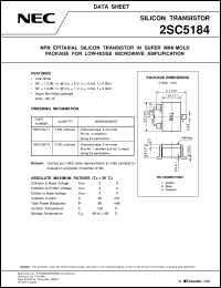 datasheet for 2SC5184 by NEC Electronics Inc.