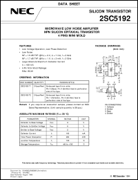 datasheet for 2SC5192R by NEC Electronics Inc.