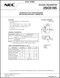 datasheet for 2SC5195-T1 by NEC Electronics Inc.