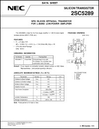 datasheet for 2SC5289 by NEC Electronics Inc.
