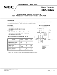 datasheet for 2SC5337-T1 by NEC Electronics Inc.