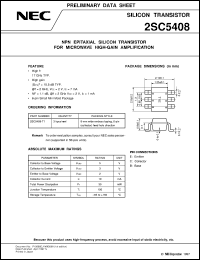 datasheet for 2SC5408 by NEC Electronics Inc.