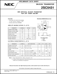 datasheet for 2SC5431 by NEC Electronics Inc.