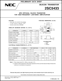 datasheet for 2SC5433 by NEC Electronics Inc.