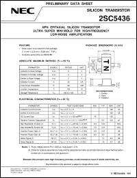 datasheet for 2SC5436-T1 by NEC Electronics Inc.