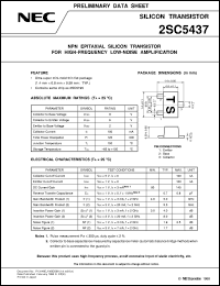 datasheet for 2SC5437 by NEC Electronics Inc.
