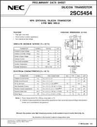 datasheet for 2SC5454 by NEC Electronics Inc.