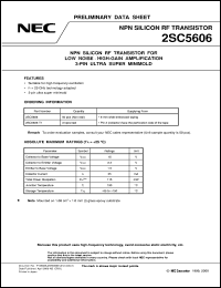 datasheet for 2SC5606-T1 by NEC Electronics Inc.