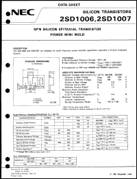 datasheet for 2SD1007 by NEC Electronics Inc.