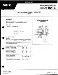 datasheet for 2SD1164 by NEC Electronics Inc.