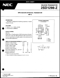 datasheet for 2SD1286 by NEC Electronics Inc.
