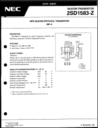 datasheet for 2SD1583 by NEC Electronics Inc.