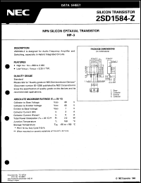 datasheet for 2SD1584 by NEC Electronics Inc.