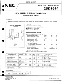 datasheet for 2SD1614-T1 by NEC Electronics Inc.