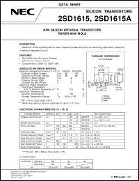 datasheet for 2SD1615A by NEC Electronics Inc.