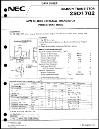 datasheet for 2SD1702-T2 by NEC Electronics Inc.