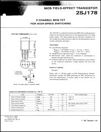 datasheet for 2SJ178/JM by NEC Electronics Inc.