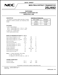 datasheet for 2SJ492 by NEC Electronics Inc.