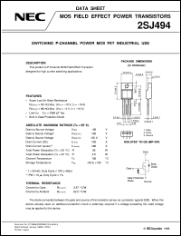 datasheet for 2SJ494 by NEC Electronics Inc.