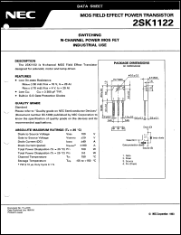 datasheet for 2SK1122 by NEC Electronics Inc.