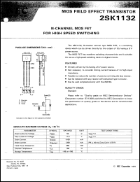 datasheet for 2SK1132 by NEC Electronics Inc.