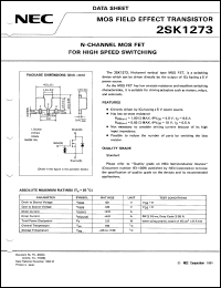 datasheet for 2SK1273 by NEC Electronics Inc.