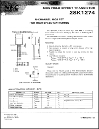 datasheet for 2SK1274 by NEC Electronics Inc.