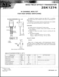 datasheet for 2SK1274-T by NEC Electronics Inc.