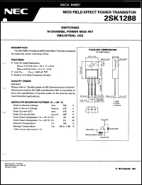 datasheet for 2SK1288 by NEC Electronics Inc.