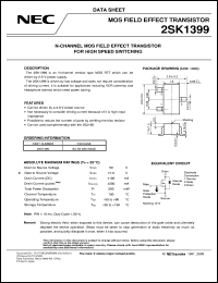 datasheet for 2SK1399-L by NEC Electronics Inc.