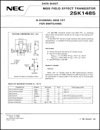 datasheet for 2SK1485 by NEC Electronics Inc.