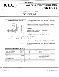 datasheet for 2SK1583 by NEC Electronics Inc.