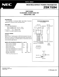 datasheet for 2SK1594 by NEC Electronics Inc.