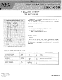 datasheet for 2SK1656 by NEC Electronics Inc.