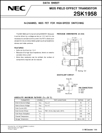 datasheet for 2SK1958-T2 by NEC Electronics Inc.