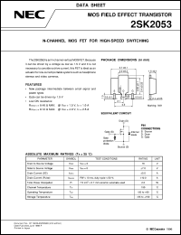 datasheet for 2SK2053 by NEC Electronics Inc.