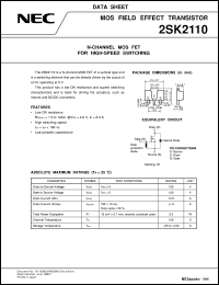 datasheet for 2SK2110 by NEC Electronics Inc.