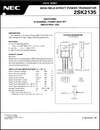 datasheet for 2SK2135 by NEC Electronics Inc.