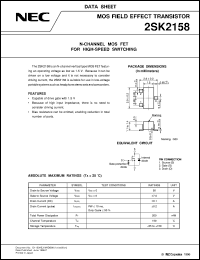 datasheet for 2SK2158 by NEC Electronics Inc.