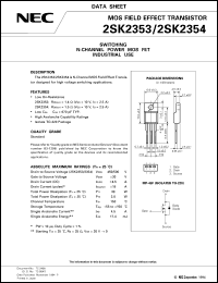 datasheet for 2SK2354 by NEC Electronics Inc.