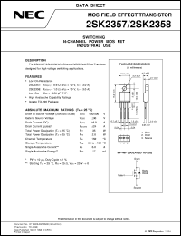 datasheet for 2SK2357 by NEC Electronics Inc.