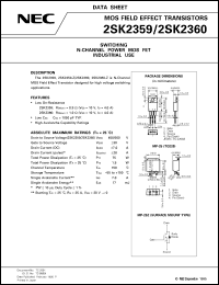 datasheet for 2SK2359 by NEC Electronics Inc.